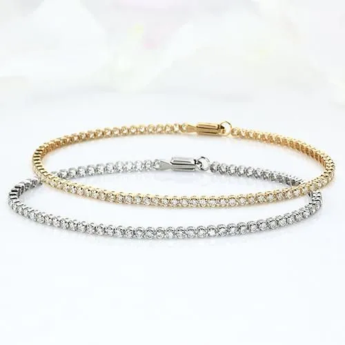 Deliciae デリシェ ダイヤモンド テニスブレスレット 14~22cm LBダイヤ 1.5~2.5ct