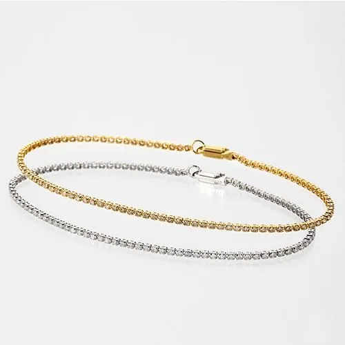 Deliciae デリシェ ダイヤモンド テニスブレスレット 14~22cm LBダイヤ 0.85~1.35ct